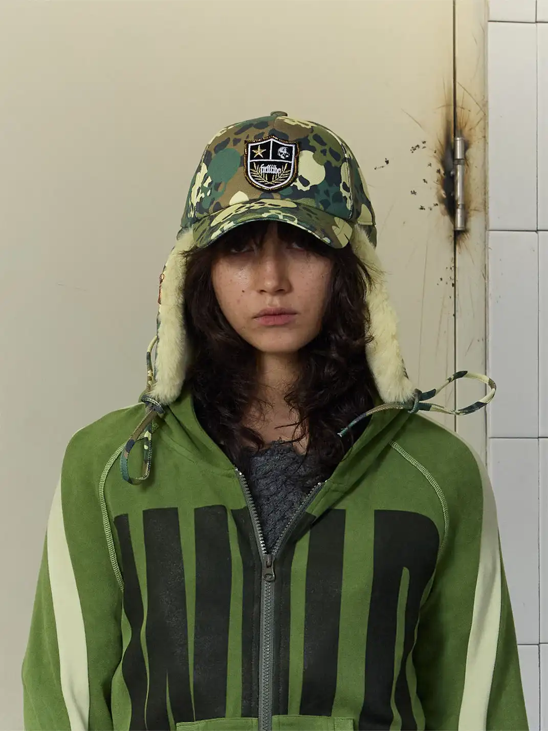 FULLTIDE | Patchwork Camouflage Badge Lei Feng Baseball Cap