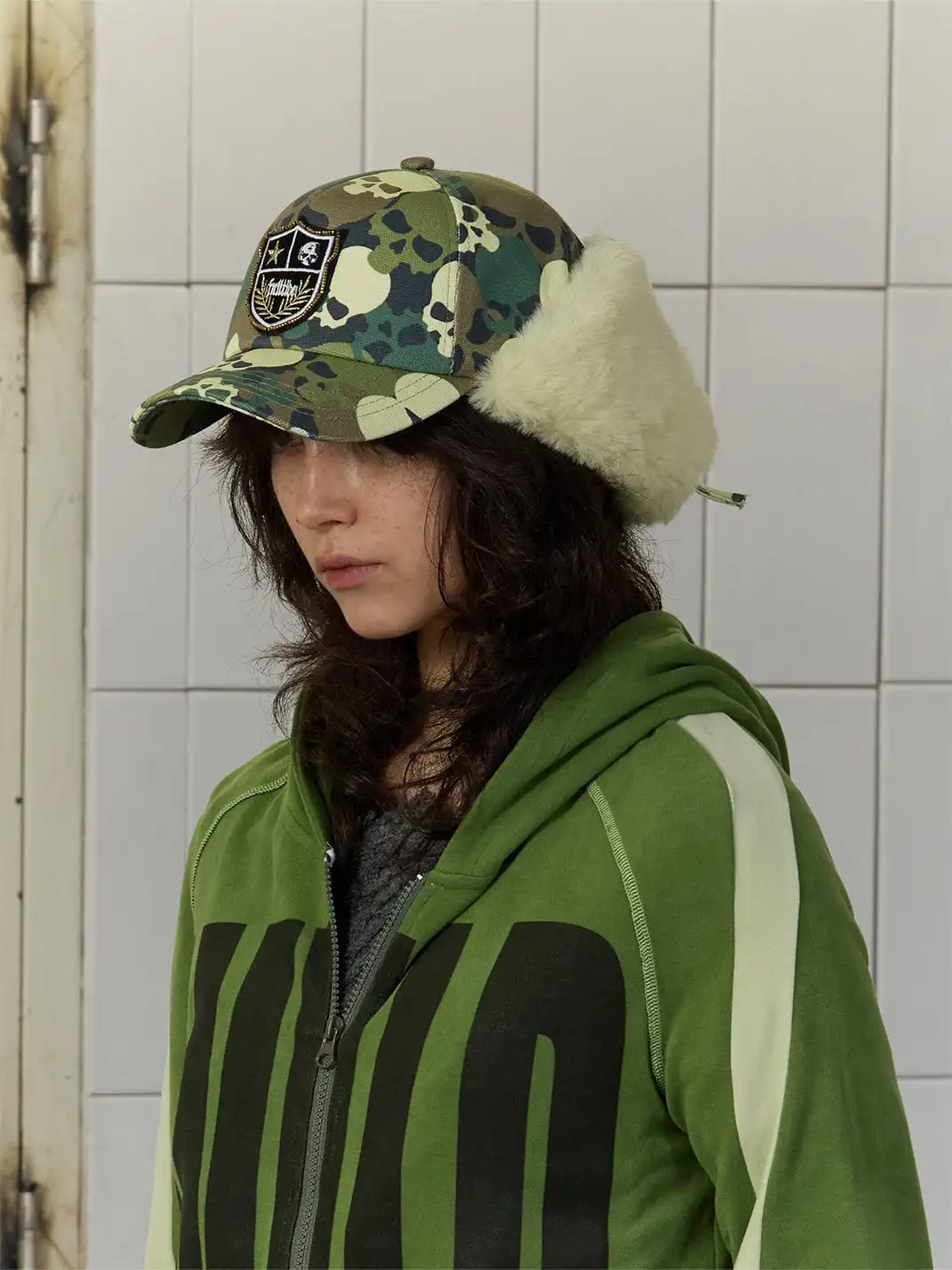 FULLTIDE | Patchwork Camouflage Badge Lei Feng Baseball Cap