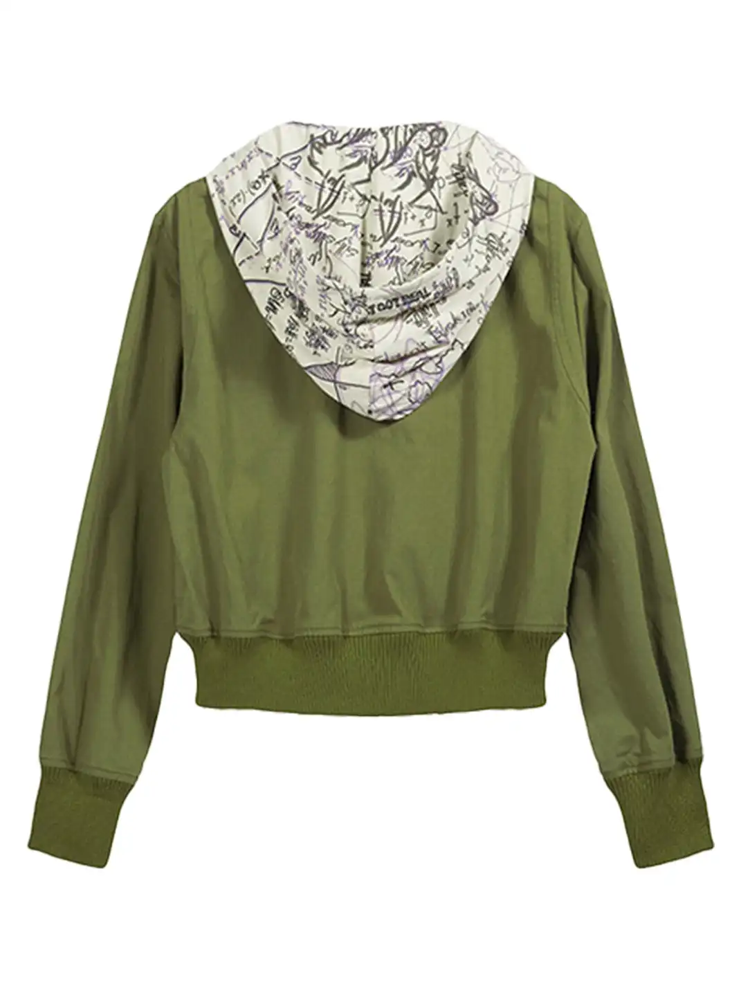 FULLTIDE | Graffiti-Print Faux Two-Piece Zip-Up Jacket