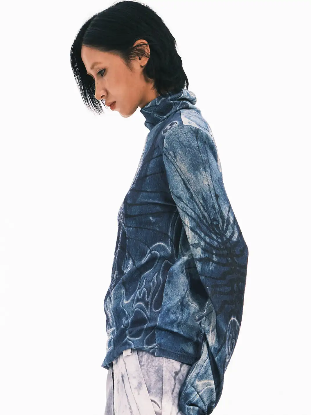 Embryo | Ancient Book Pattern Print Textured Base Layer Shirt