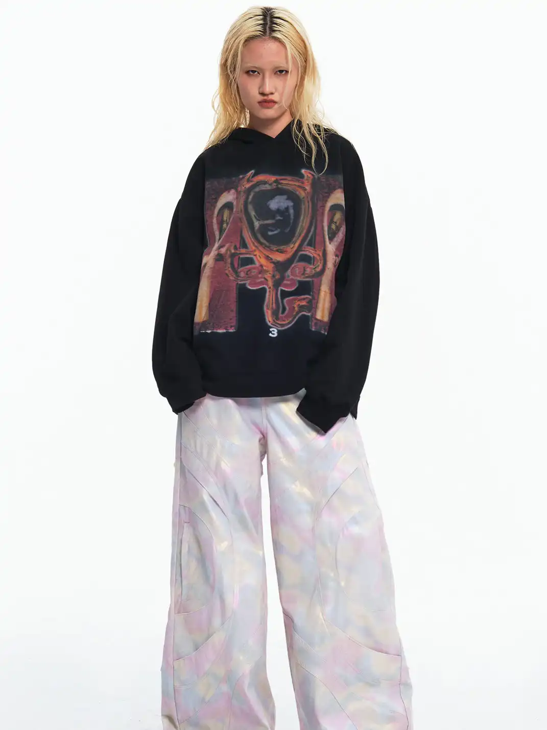 Embryo | Cross-Print Hooded Sweatshirt