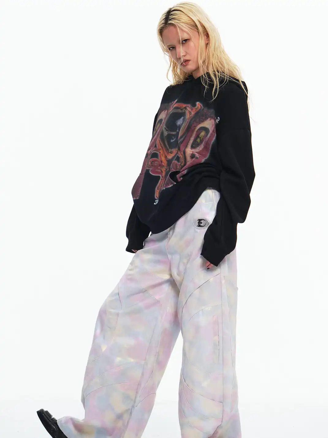 Embryo | Cross-Print Hooded Sweatshirt