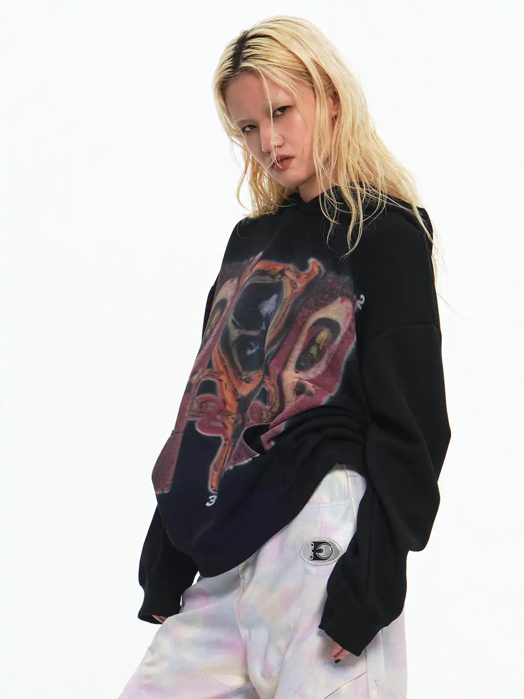 Embryo | Cross-Print Hooded Sweatshirt