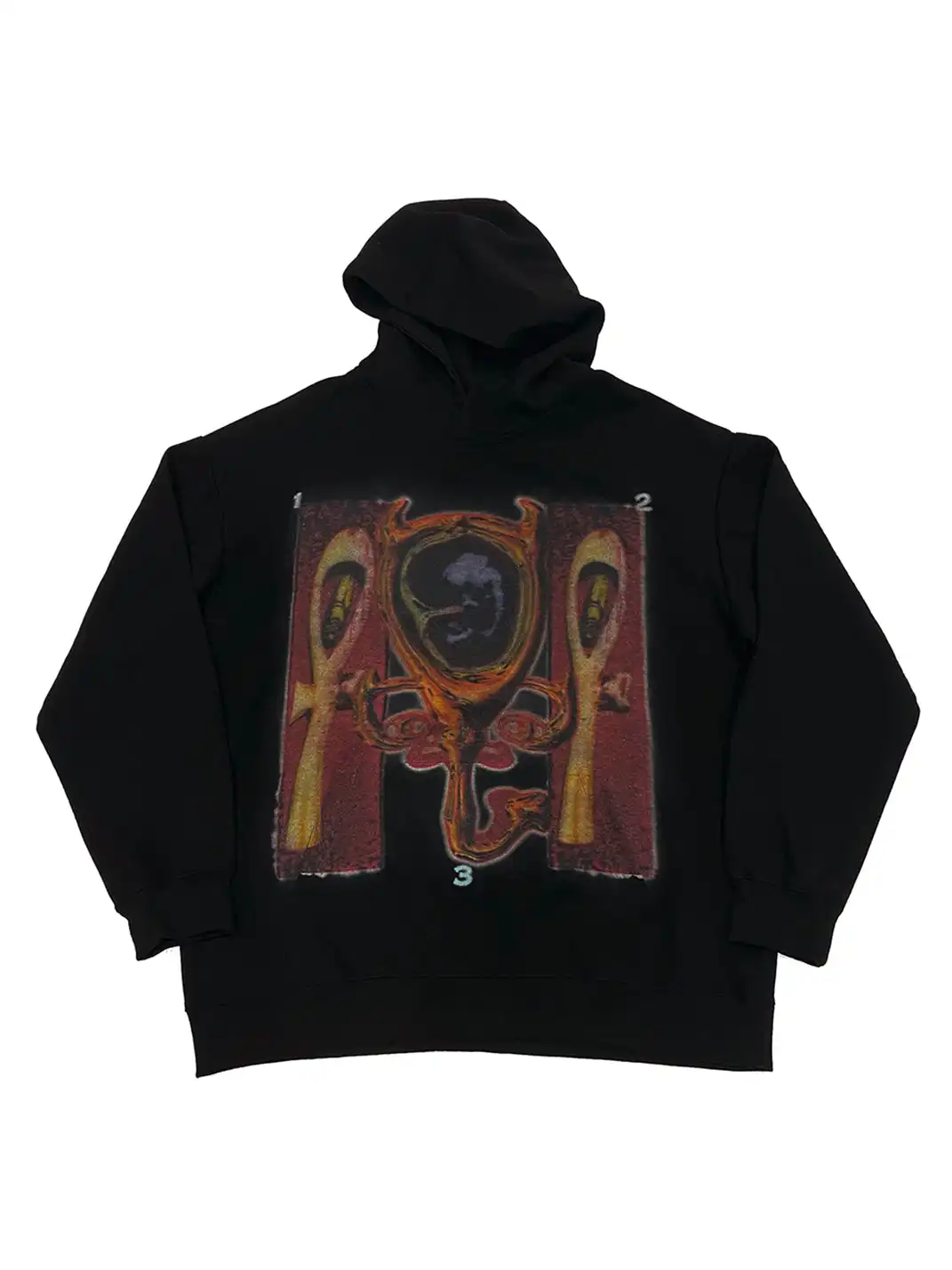 Embryo | Cross-Print Hooded Sweatshirt