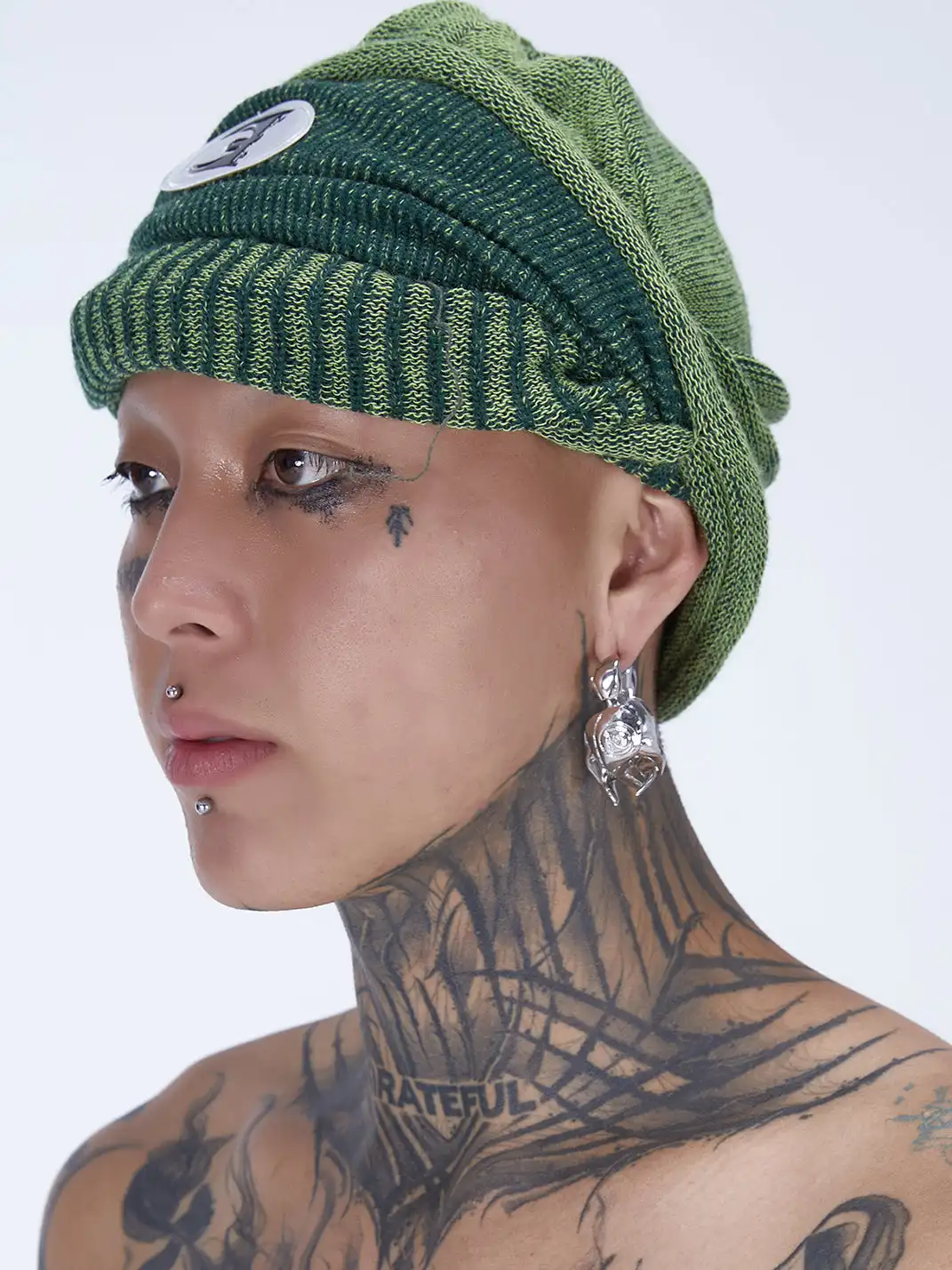 Embryo | Green Double-Layered Knitted Hat
