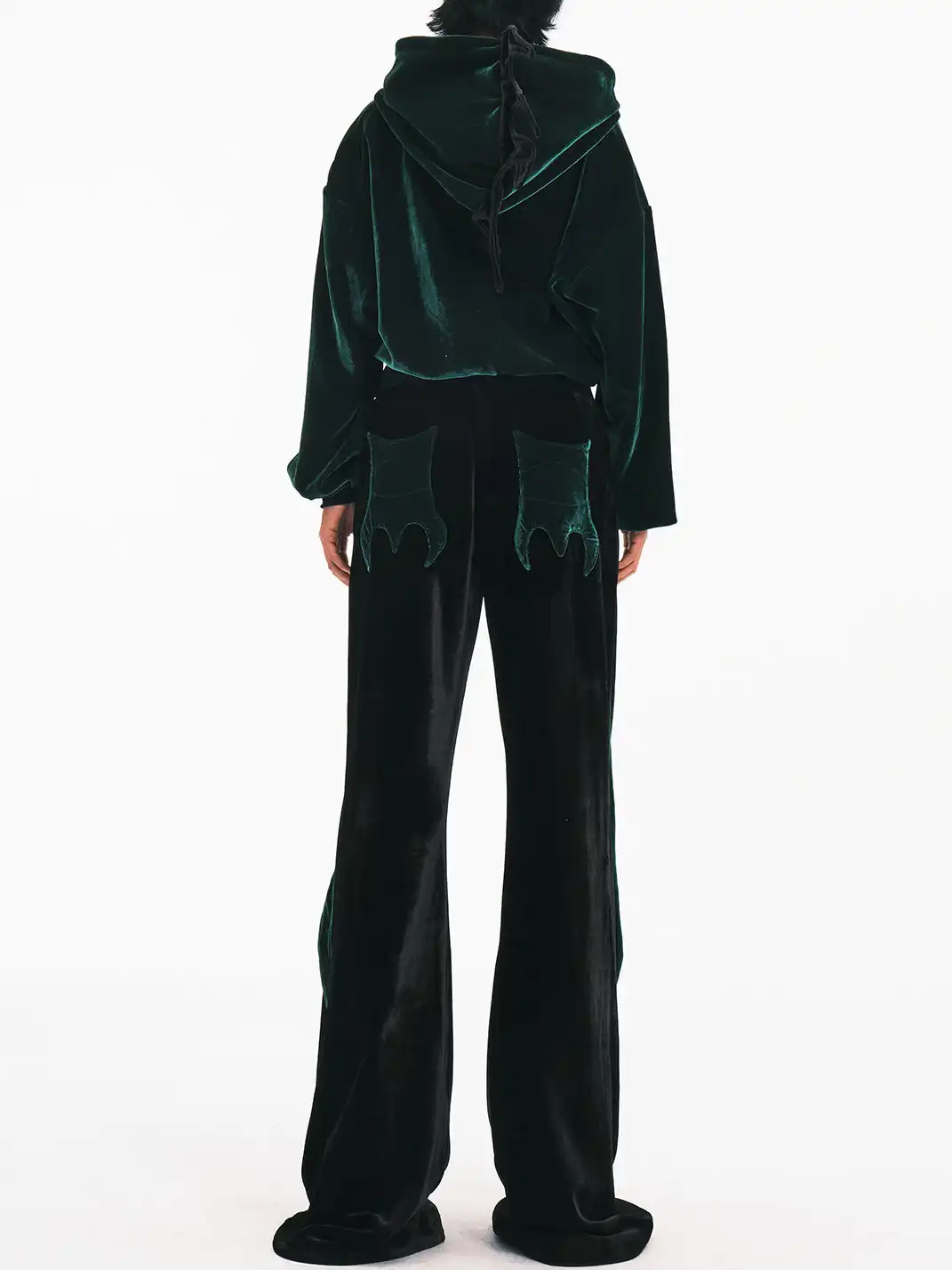 Embryo | Velvet Patchwork Wide-Leg Pants