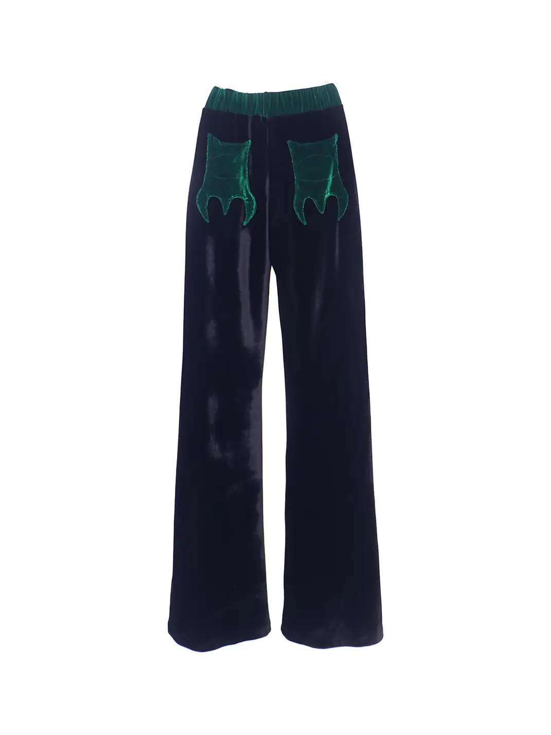 Embryo | Velvet Patchwork Wide-Leg Pants
