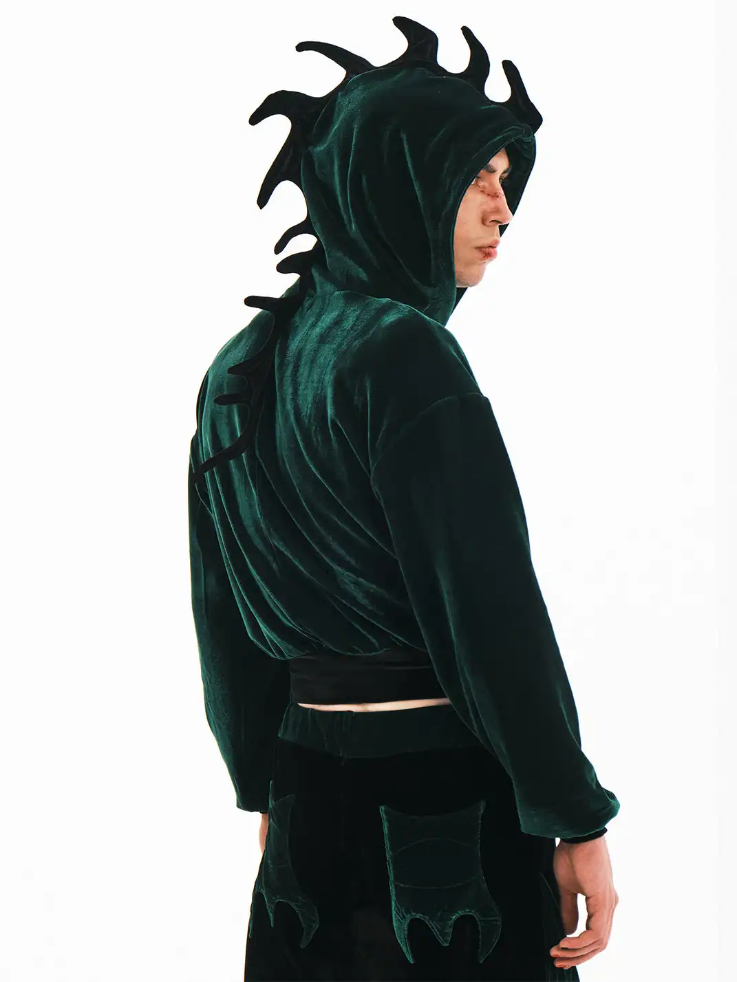 Embryo | Velvet Spiky Patchwork Sweatshirt