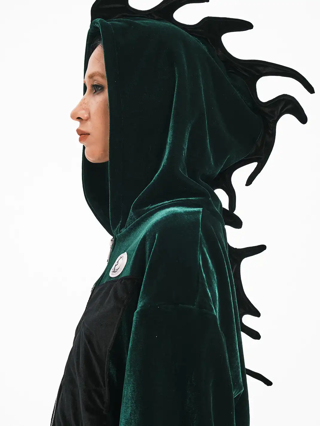 Embryo | Velvet Spiky Patchwork Sweatshirt