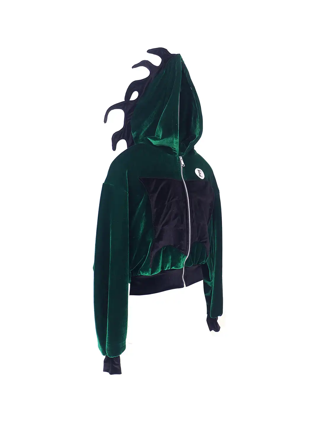 Embryo | Velvet Spiky Patchwork Sweatshirt