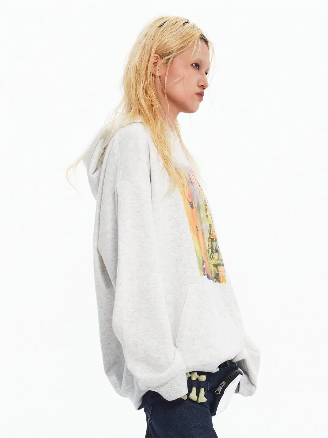 Embryo | Star Print Portrait Hooded Sweatshirt