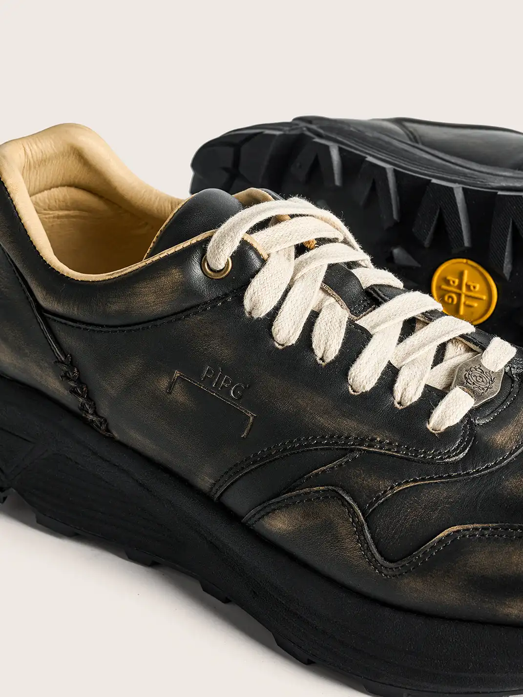 PIPG | Black Warrior Genuine Leather Sneakers