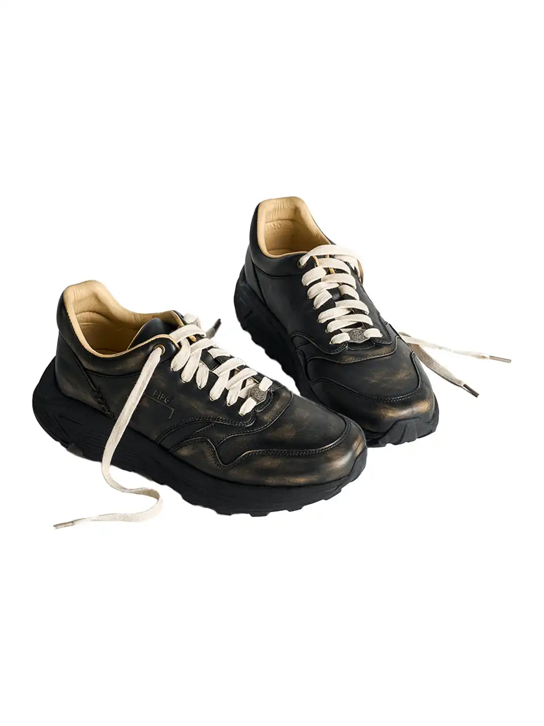 PIPG | Black Warrior Genuine Leather Sneakers