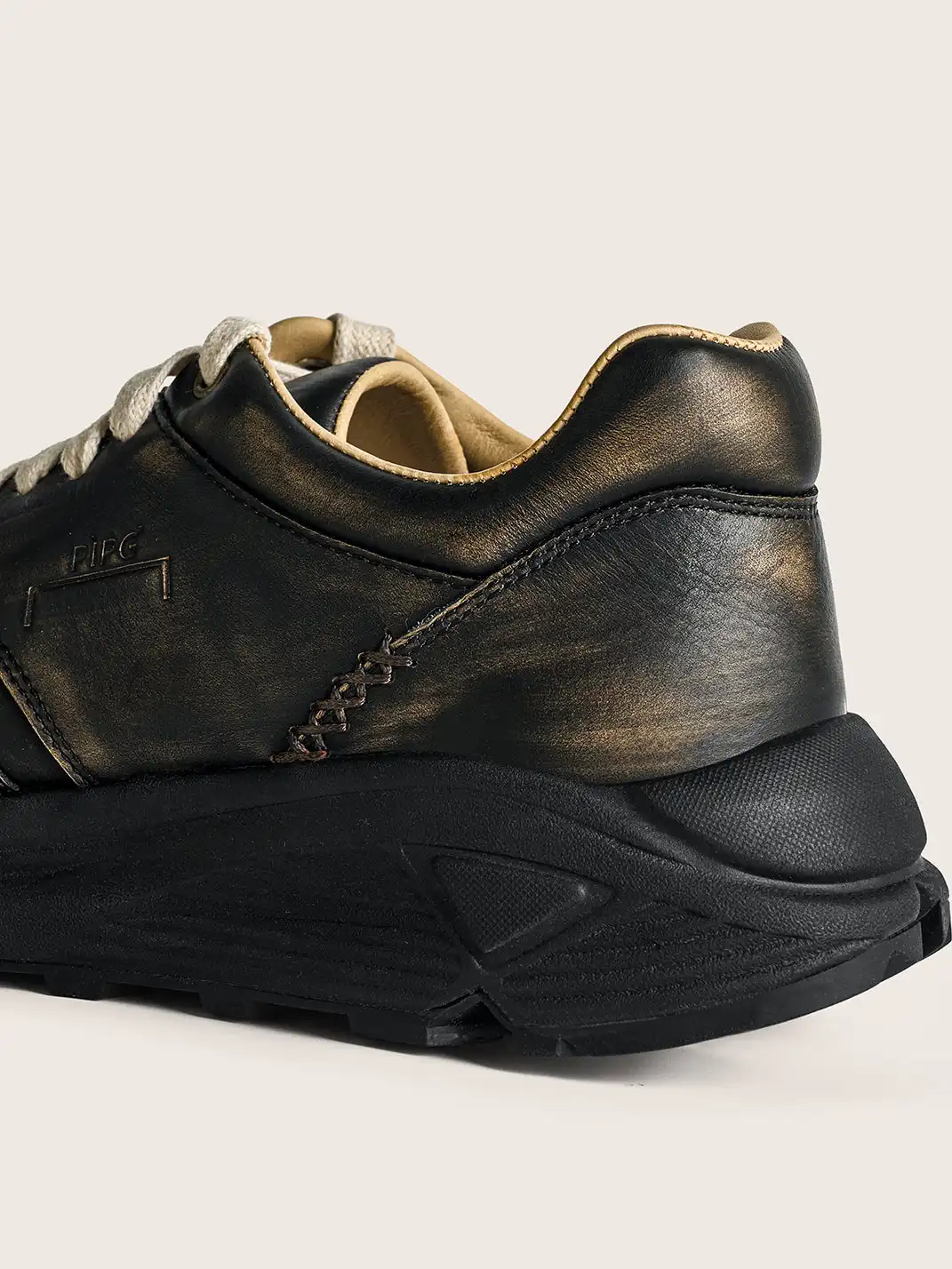 PIPG | Black Warrior Genuine Leather Sneakers