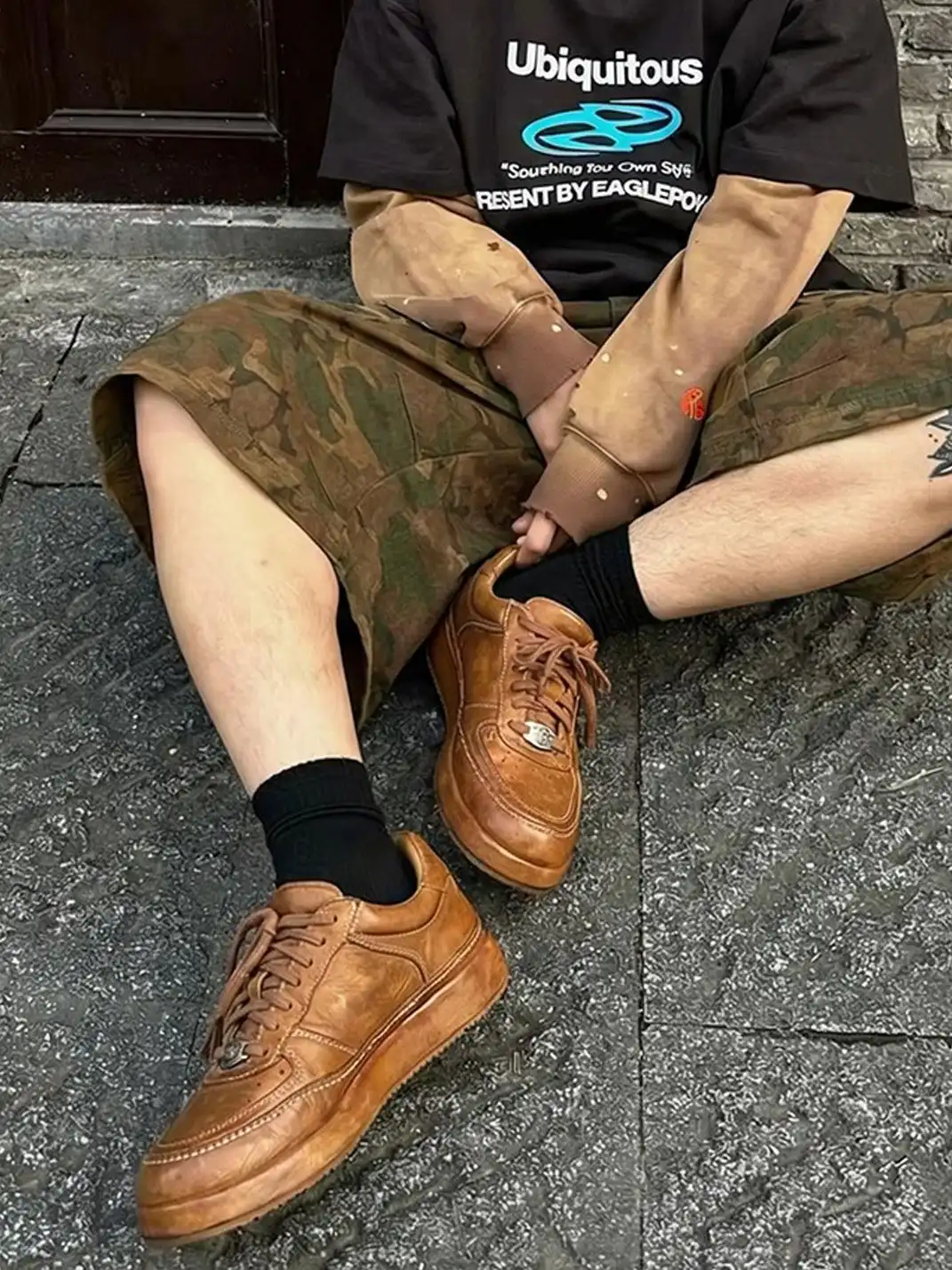 PIPG | Retro Horse Leather Casual Sneakers