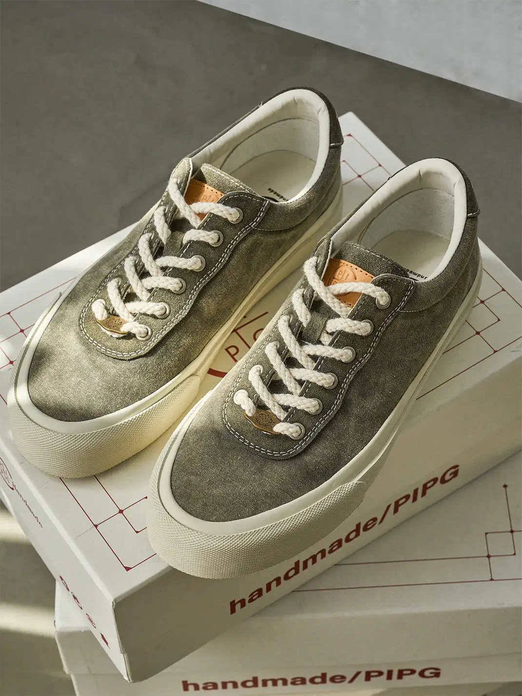 PIPG | Washed Denim High-Density Canvas Sneakers
