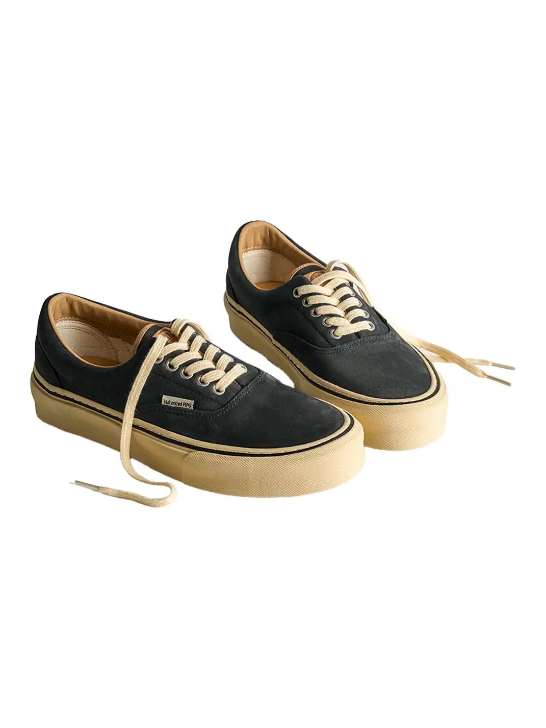 PIPG | Vintage Distressed Genuine Leather Canvas Shoes