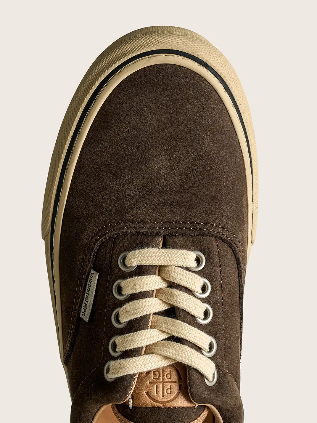 PIPG | Vintage Distressed Genuine Leather Canvas Shoes