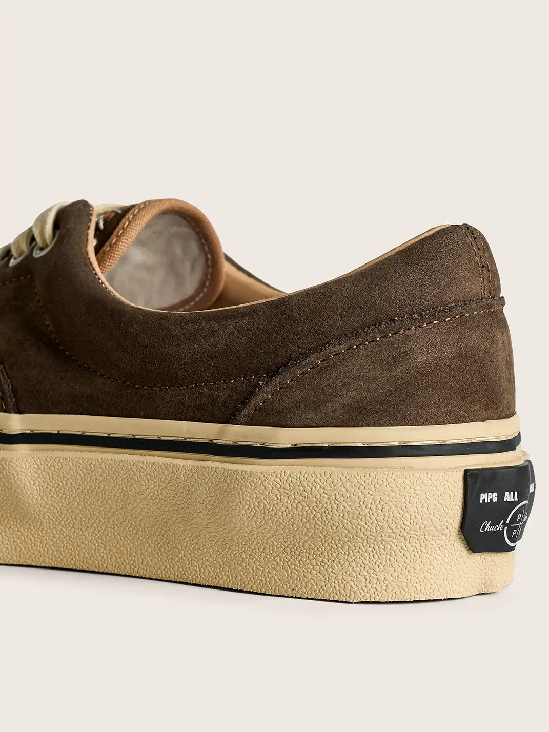 PIPG | Vintage Distressed Genuine Leather Canvas Shoes