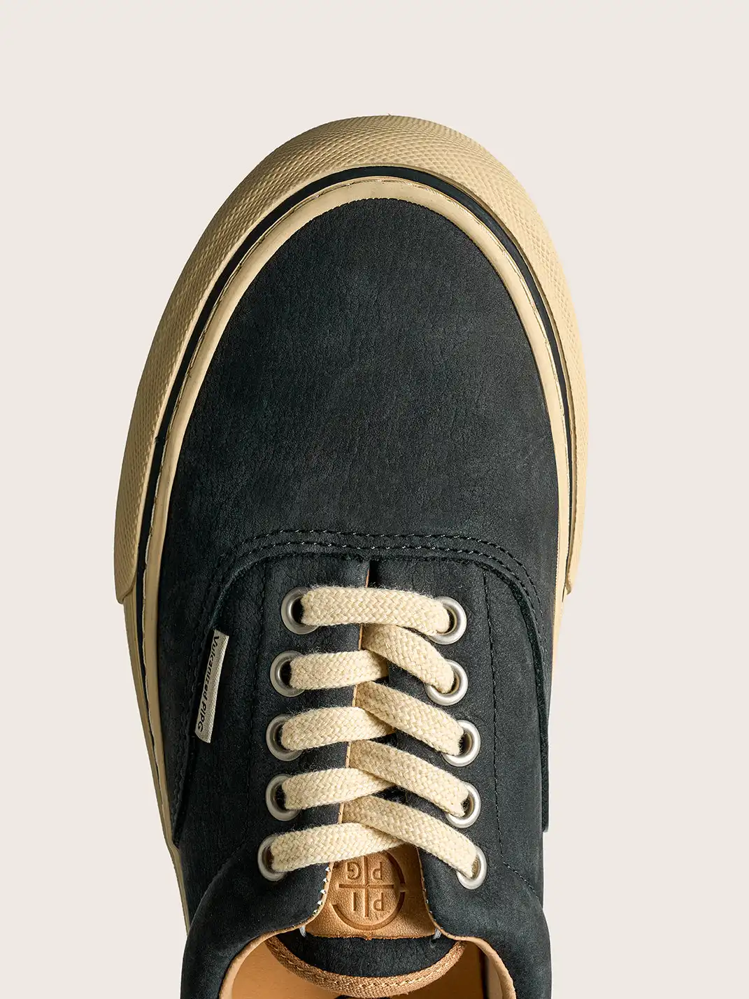 PIPG | Vintage Distressed Genuine Leather Canvas Shoes