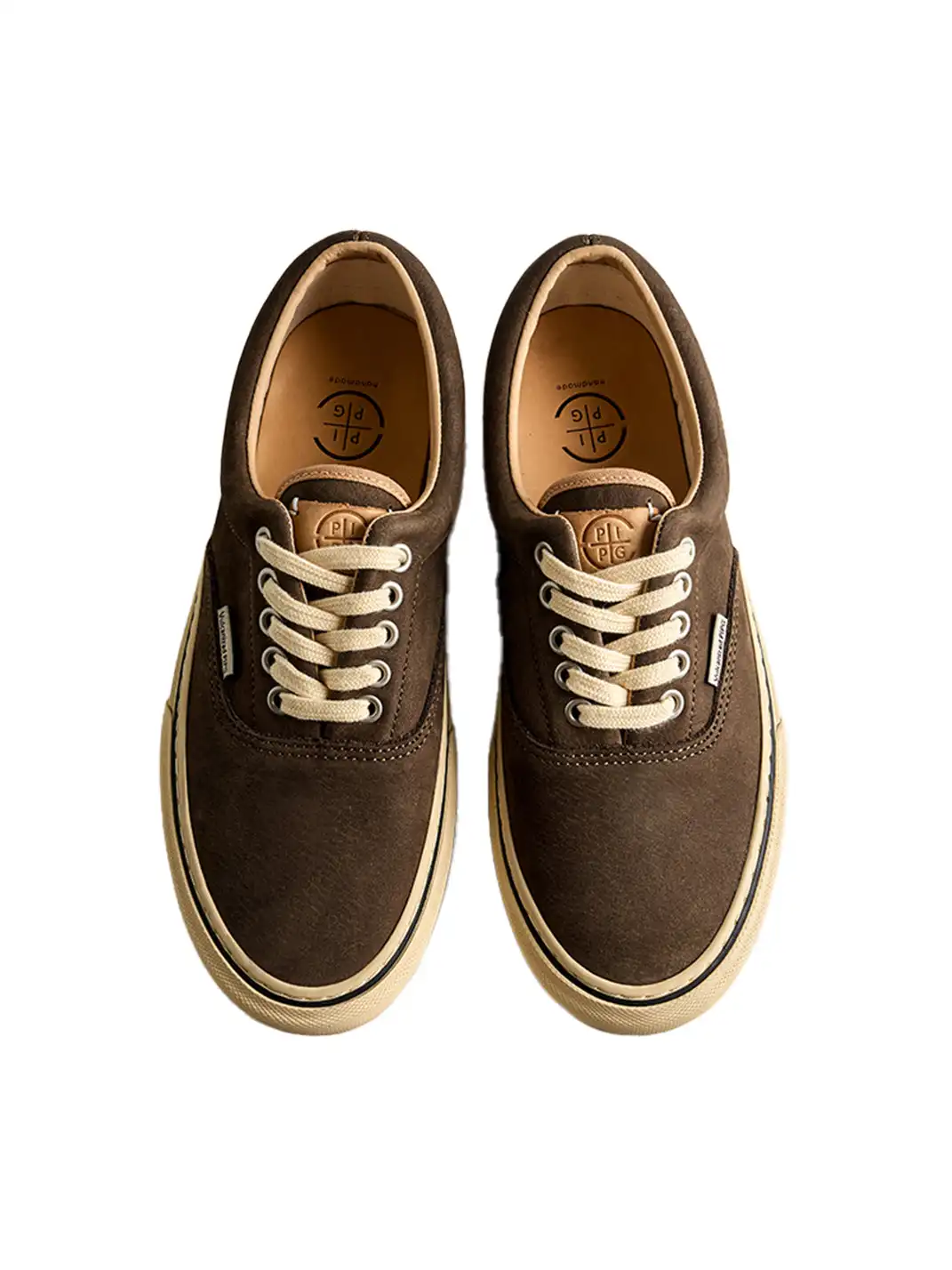 PIPG | Vintage Distressed Genuine Leather Canvas Shoes