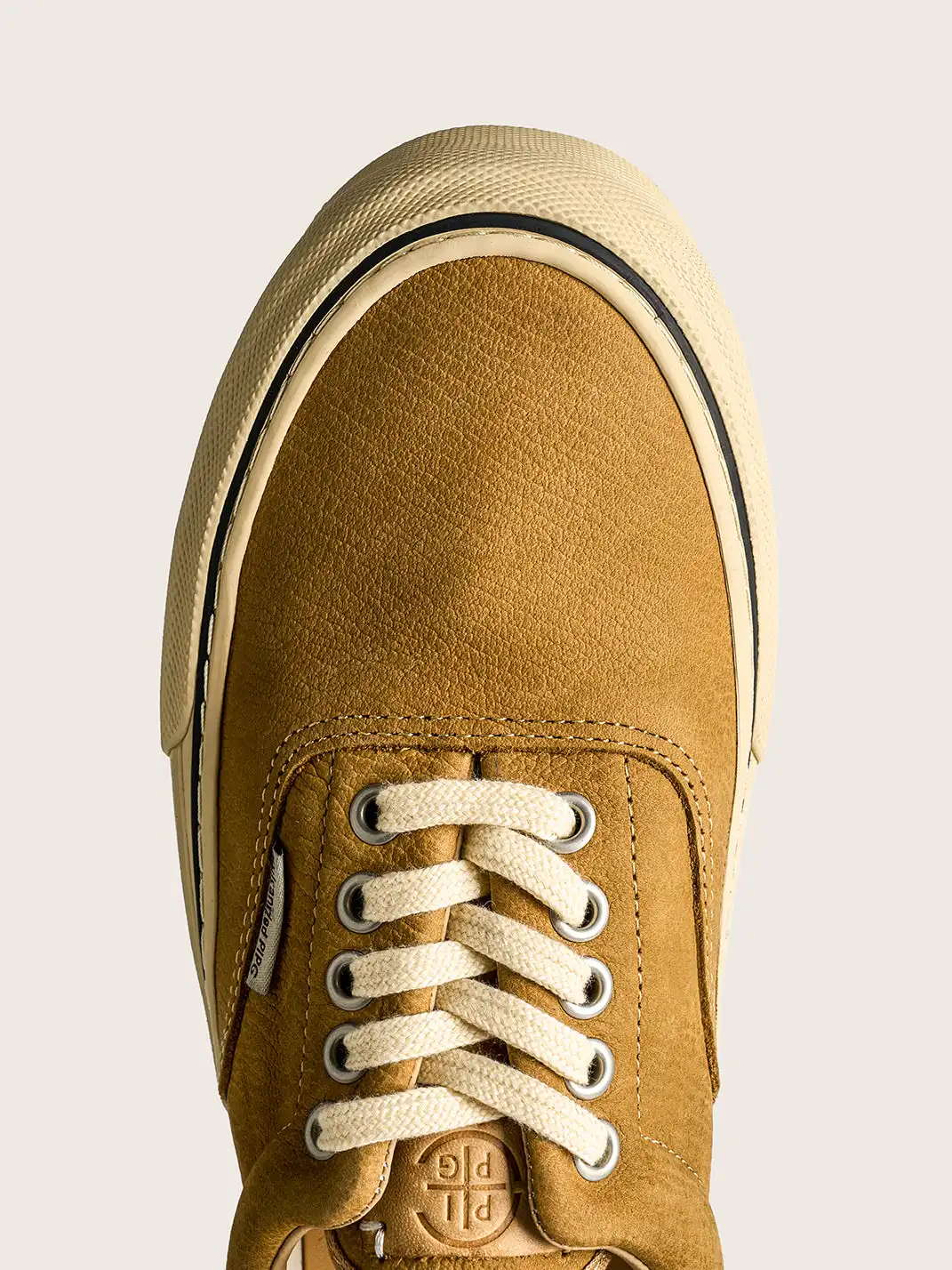 PIPG | Vintage Distressed Genuine Leather Canvas Shoes