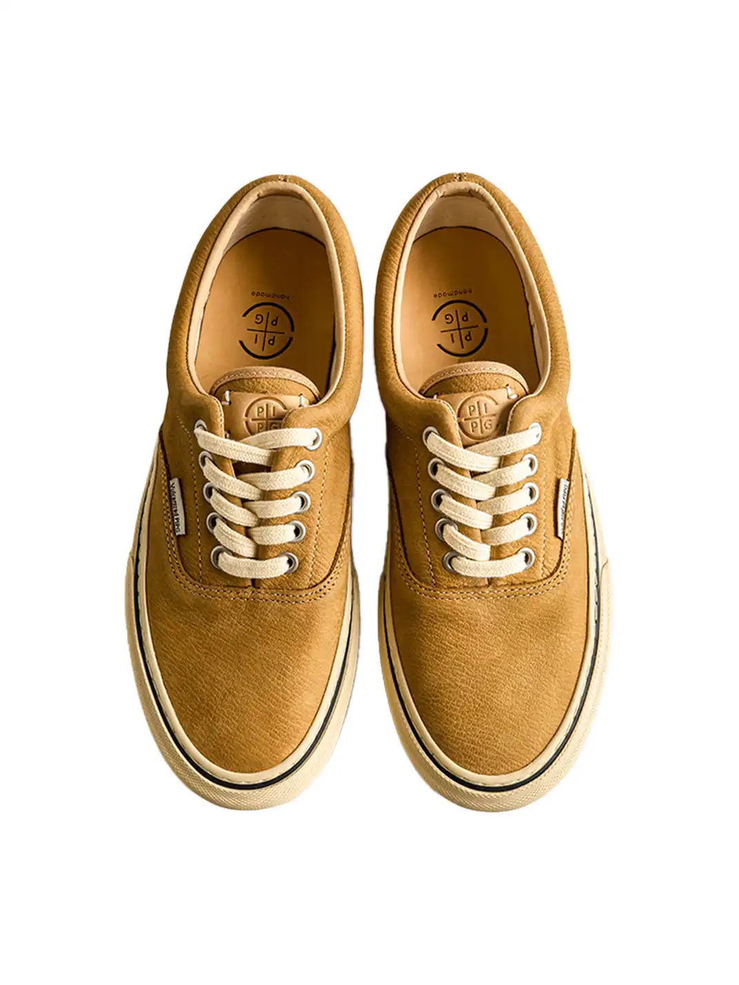 PIPG | Vintage Distressed Genuine Leather Canvas Shoes