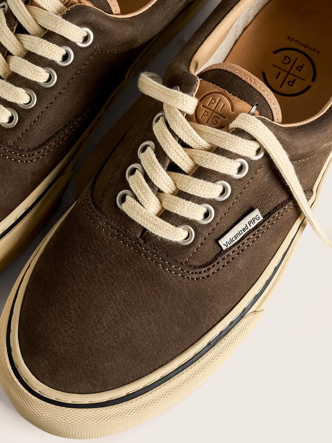 PIPG | Vintage Distressed Genuine Leather Canvas Shoes