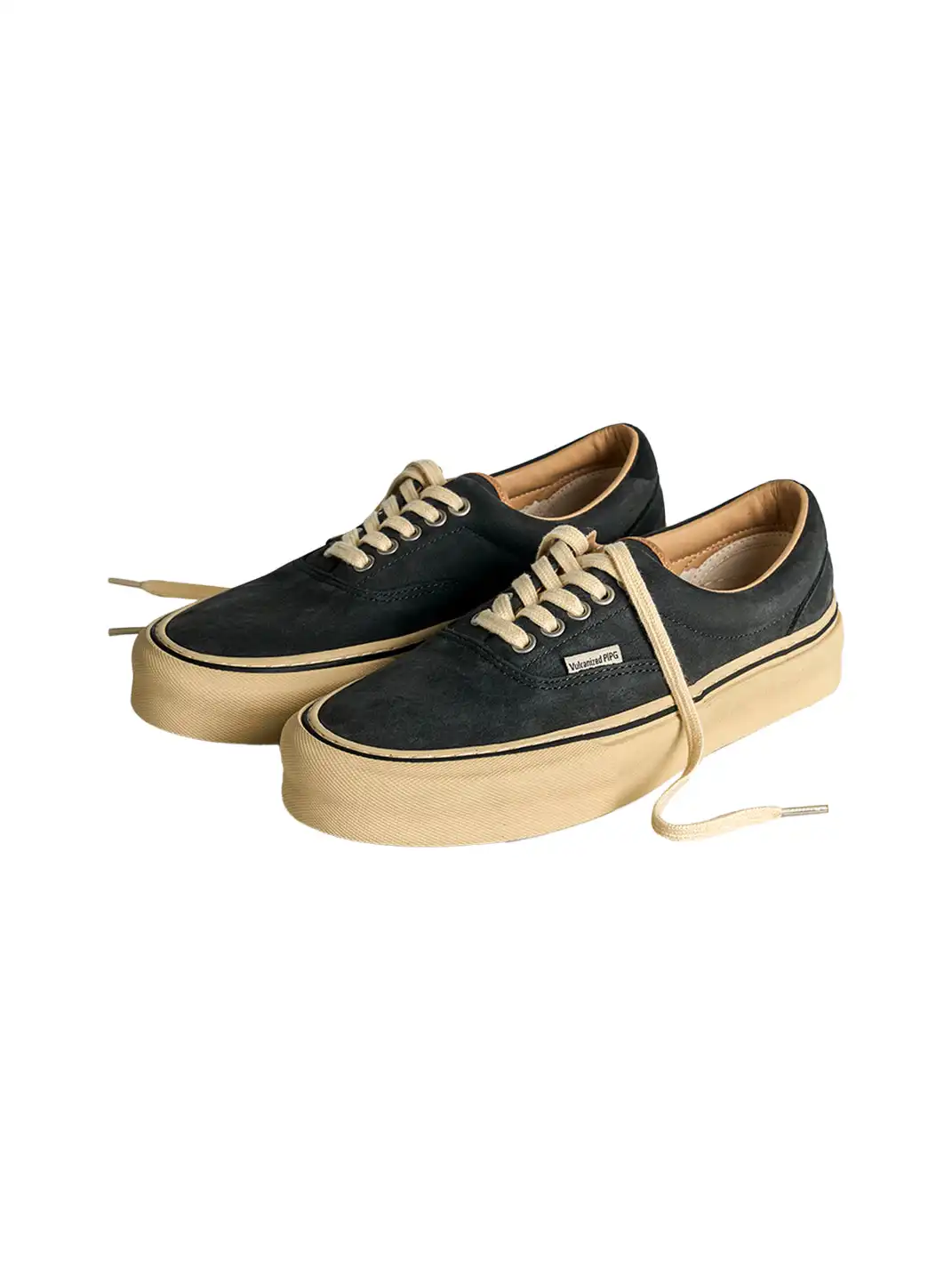 PIPG | Vintage Distressed Genuine Leather Canvas Shoes