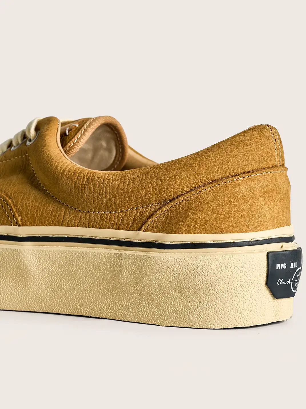 PIPG | Vintage Distressed Genuine Leather Canvas Shoes