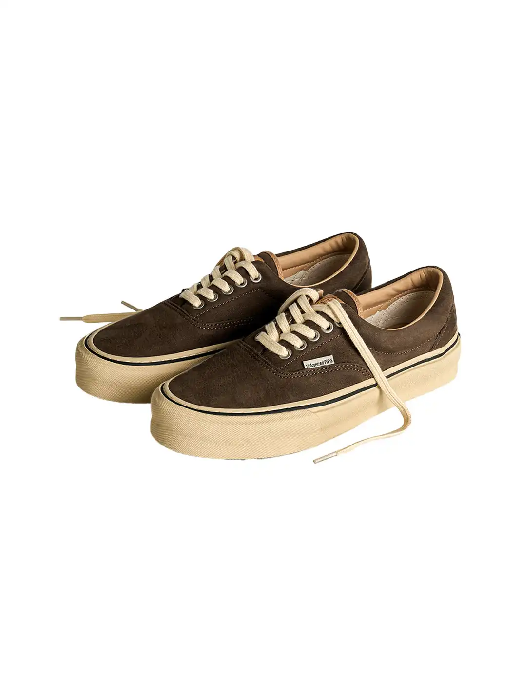 PIPG | Vintage Distressed Genuine Leather Canvas Shoes