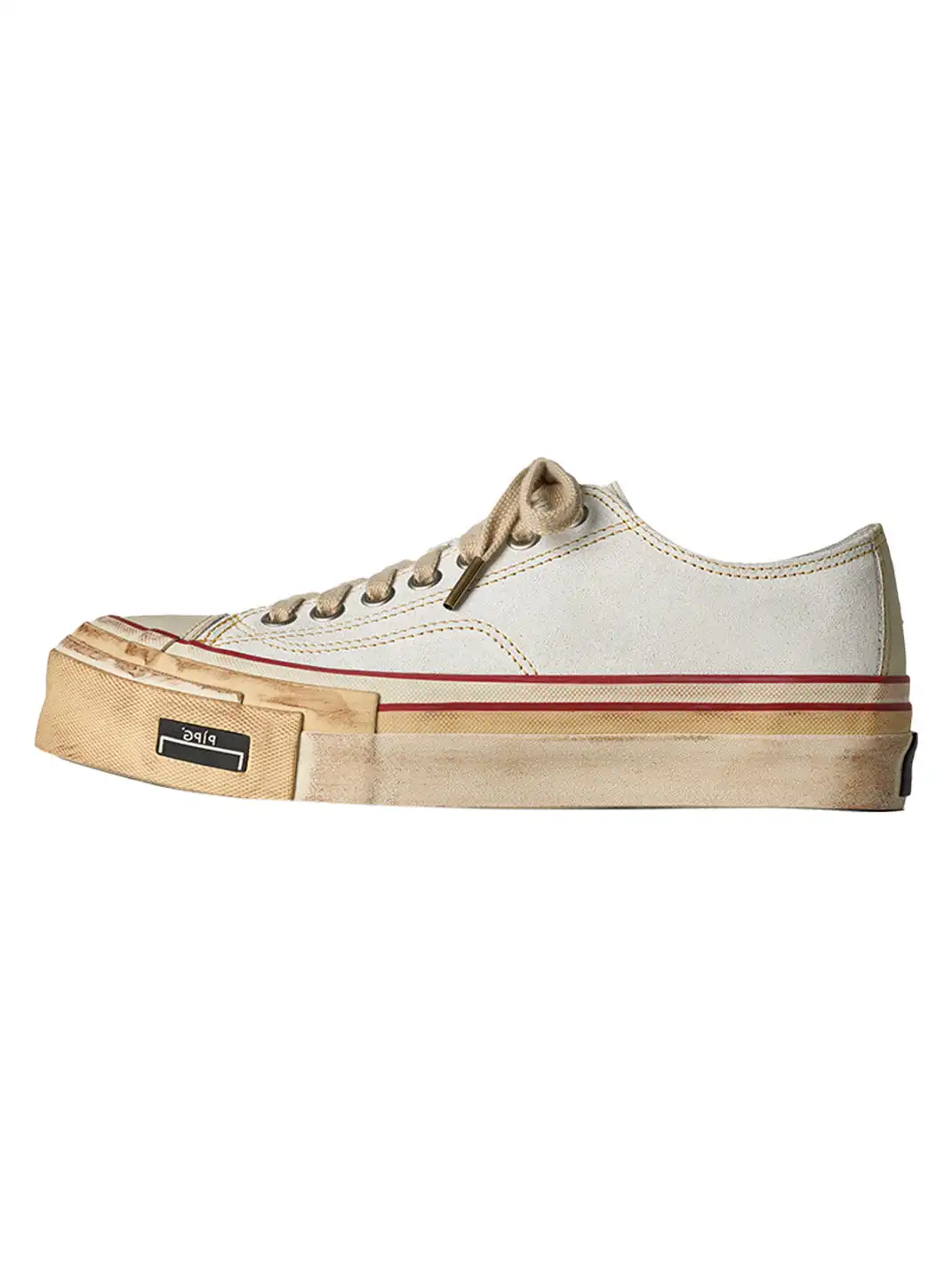 PIPG | Distressed And Faded Suede Canvas Shoes