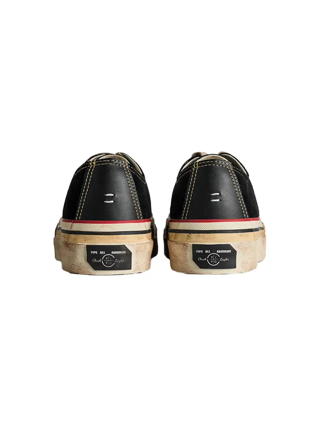 PIPG | Distressed And Faded Suede Canvas Shoes