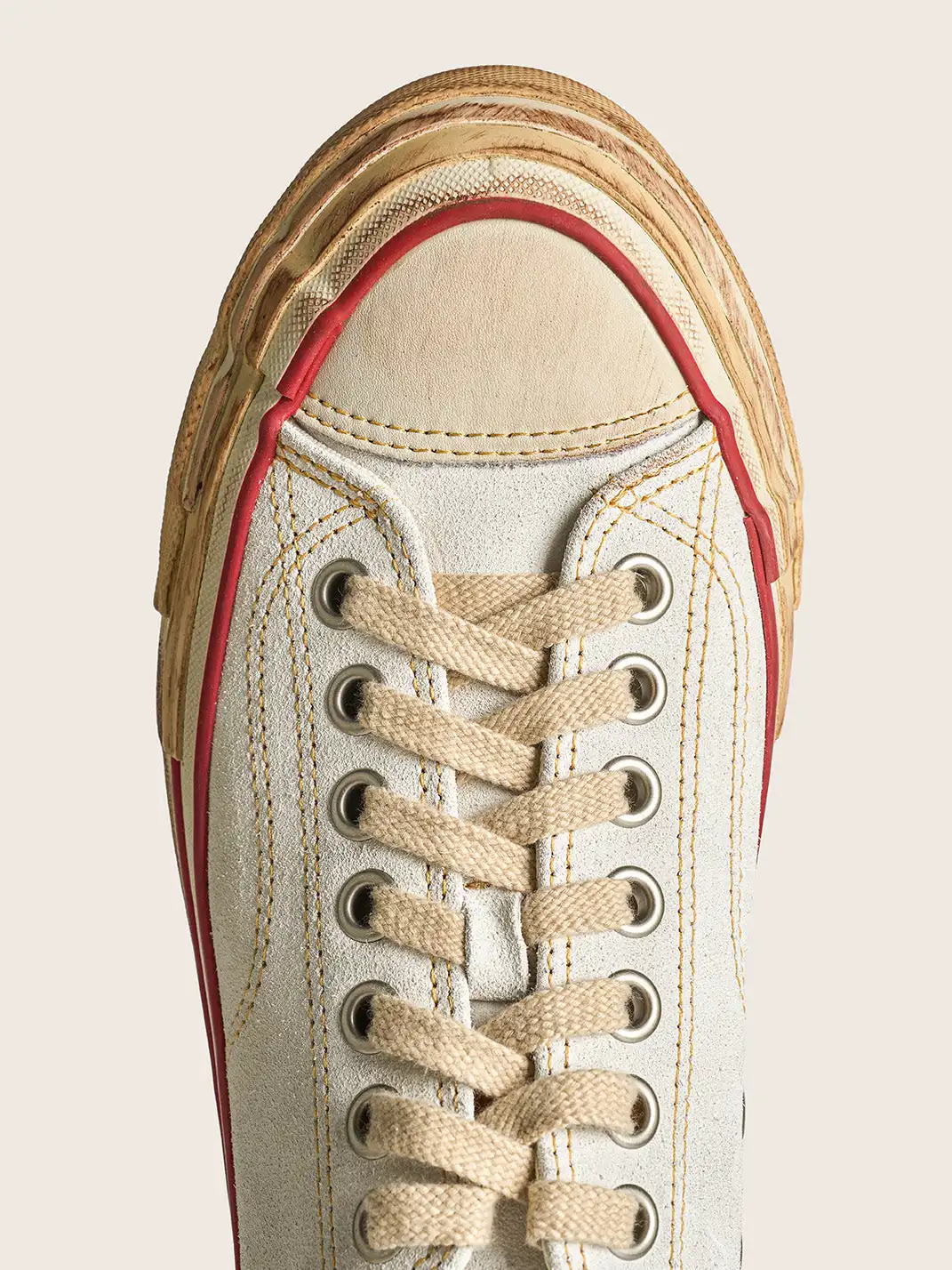 PIPG | Distressed And Faded Suede Canvas Shoes