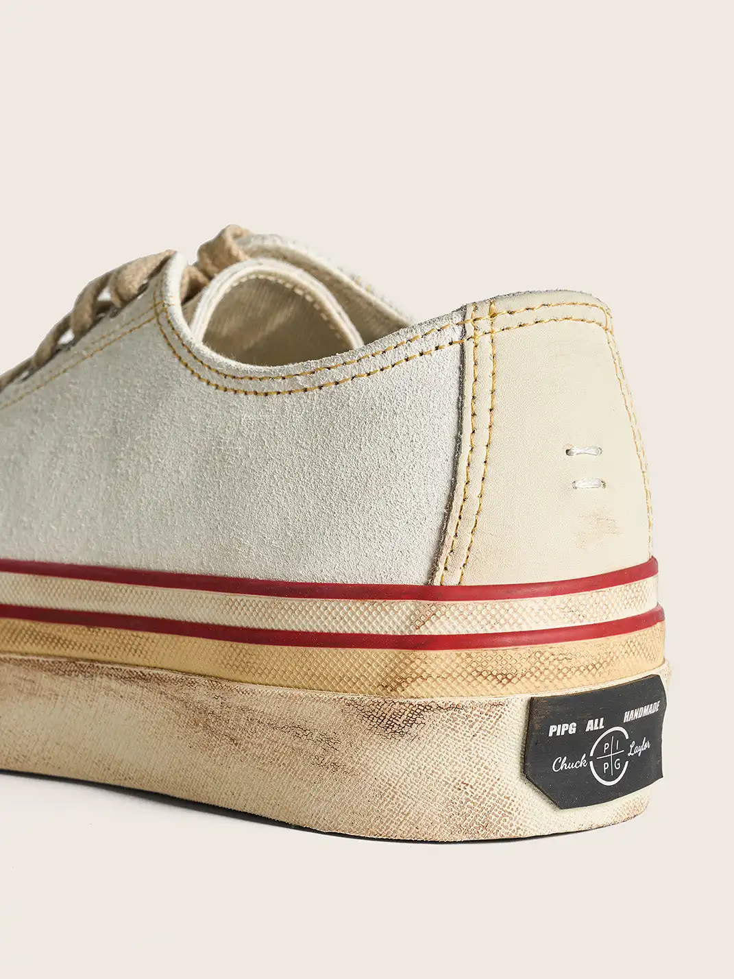 PIPG | Distressed And Faded Suede Canvas Shoes