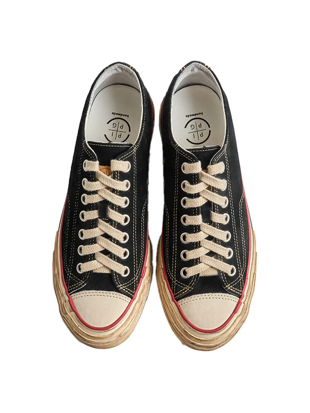 PIPG | Distressed And Faded Suede Canvas Shoes