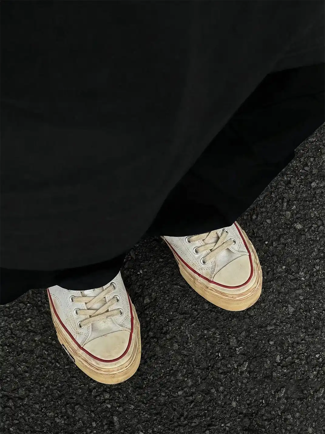 PIPG | Distressed And Faded Suede Canvas Shoes