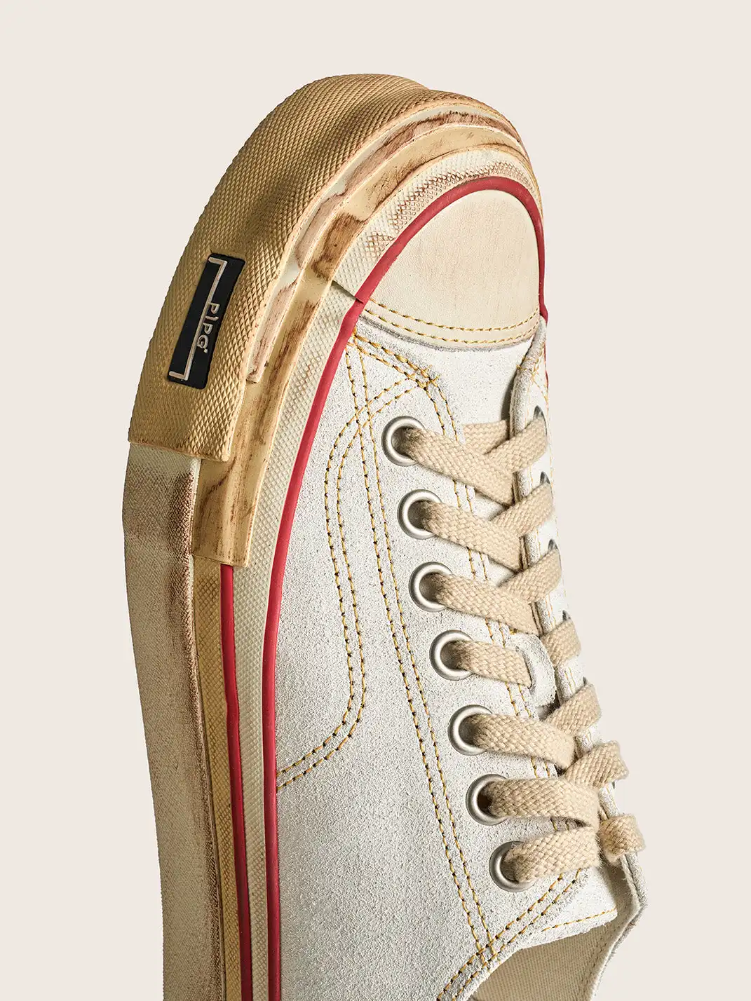 PIPG | Distressed And Faded Suede Canvas Shoes