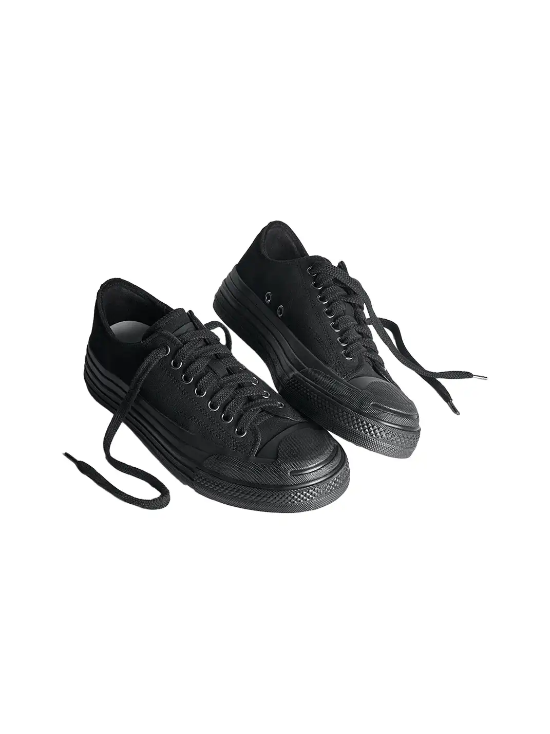 PIPG | Retro Canvas Shoes With Suede