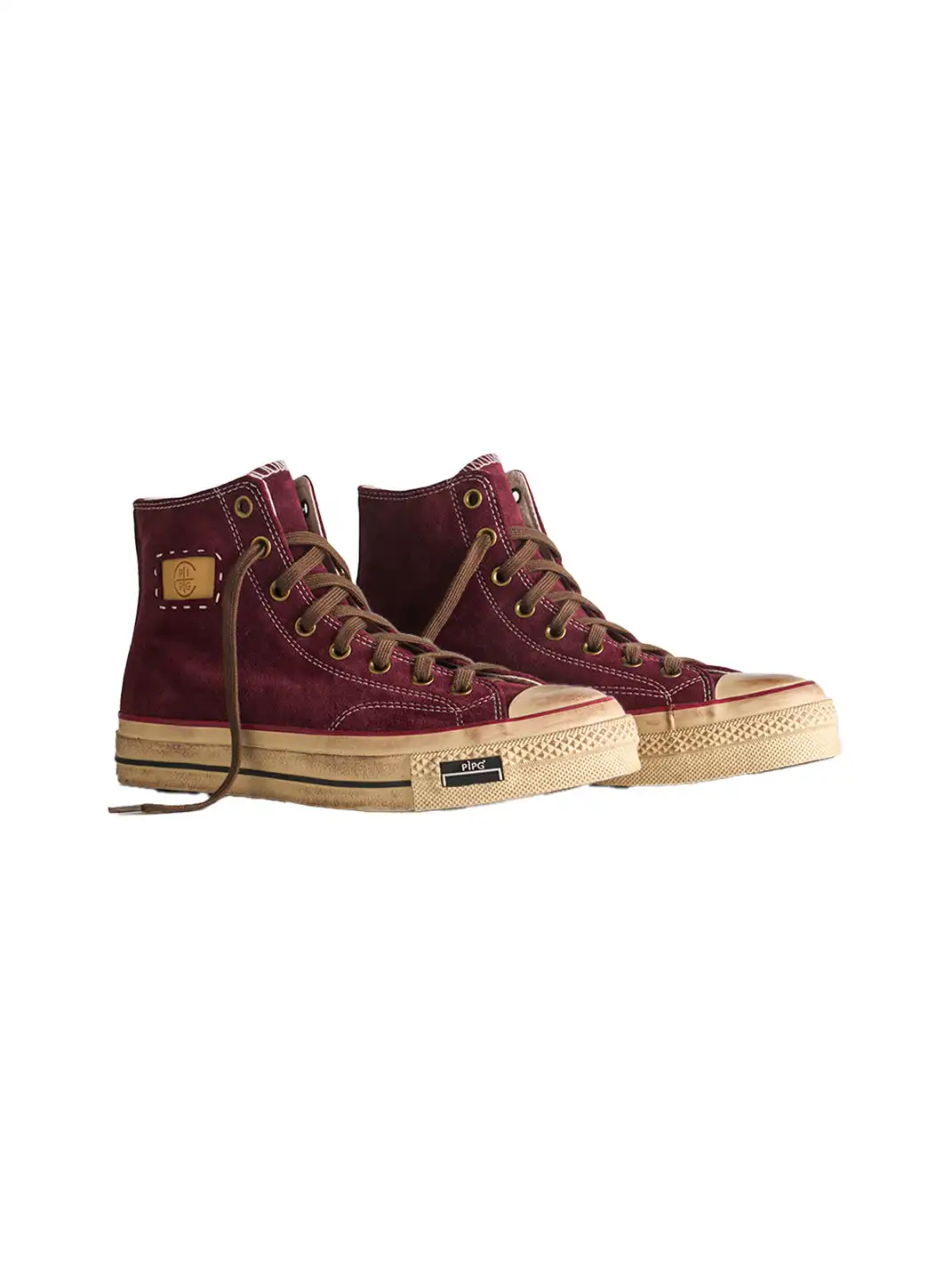 PIPG | Mid-to-High Top Canvas Shoes Made of Cow Suede