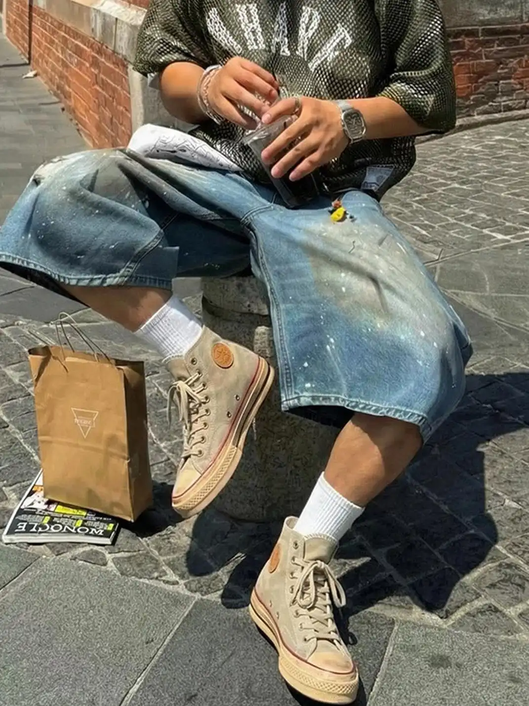 PIPG | Mid-to-High Top Canvas Shoes Made of Cow Suede