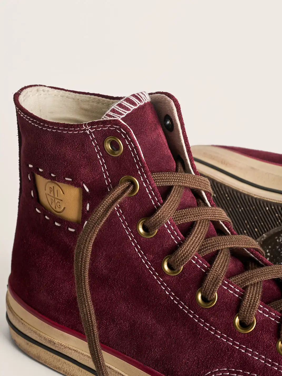 PIPG | Mid-to-High Top Canvas Shoes Made of Cow Suede