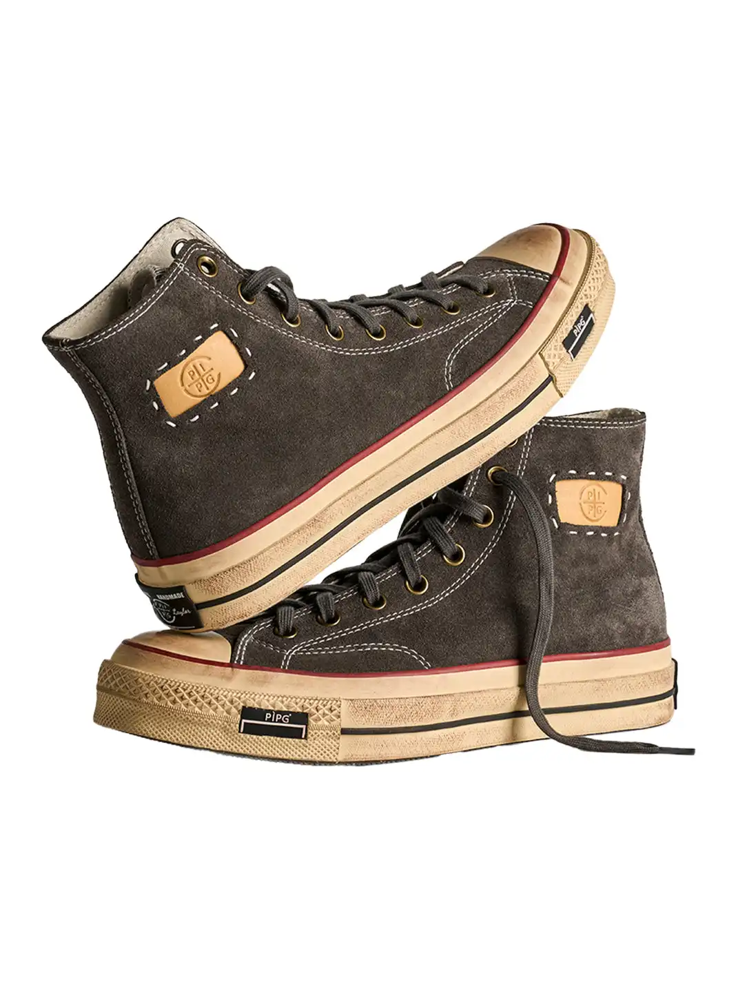 PIPG | Mid-to-High Top Canvas Shoes Made of Cow Suede