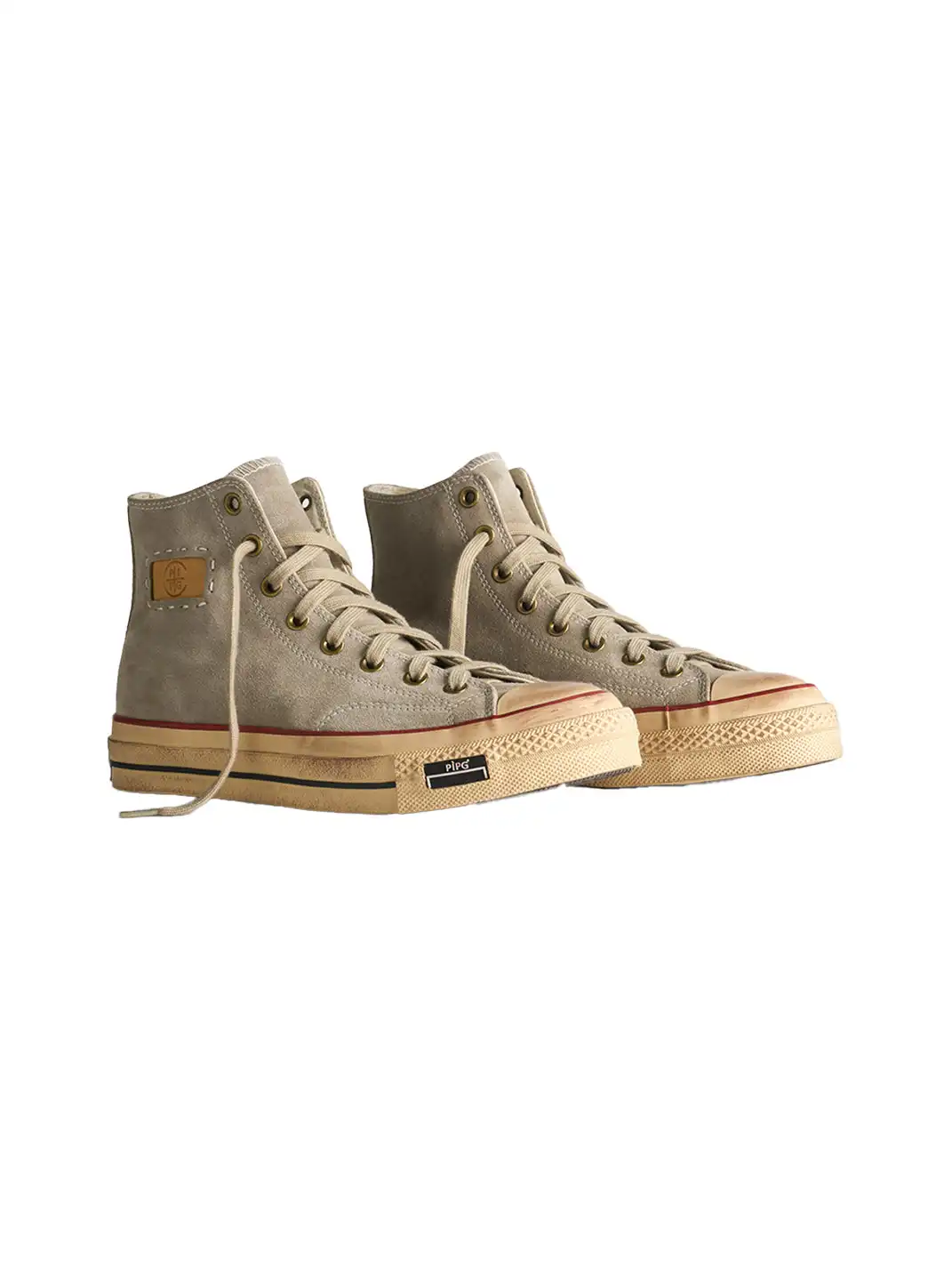 PIPG | Mid-to-High Top Canvas Shoes Made of Cow Suede