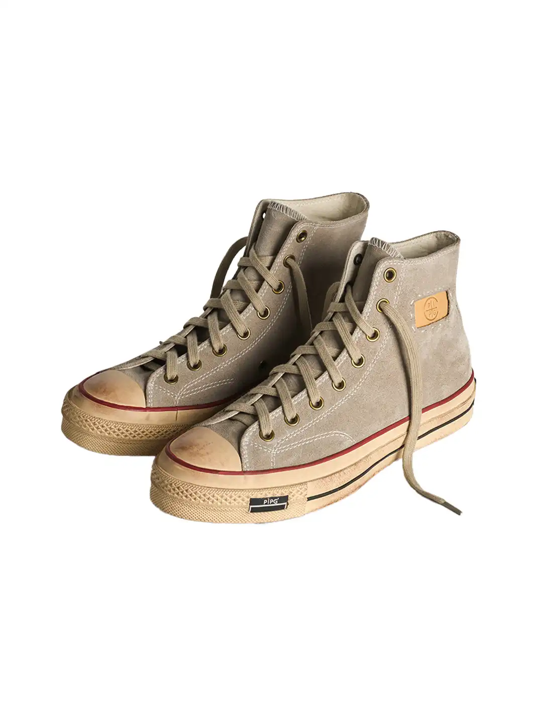 PIPG | Mid-to-High Top Canvas Shoes Made of Cow Suede