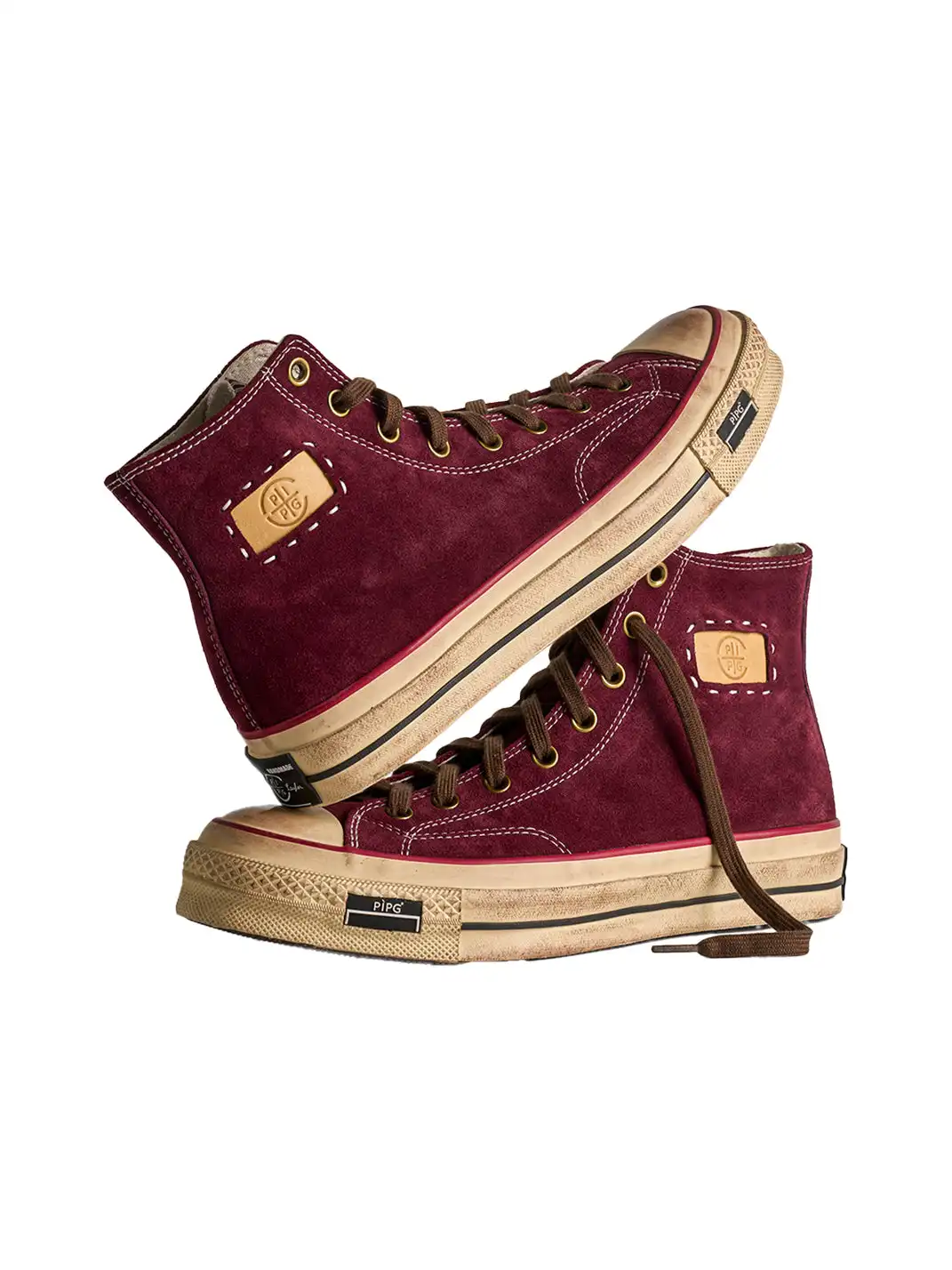 PIPG | Mid-to-High Top Canvas Shoes Made of Cow Suede