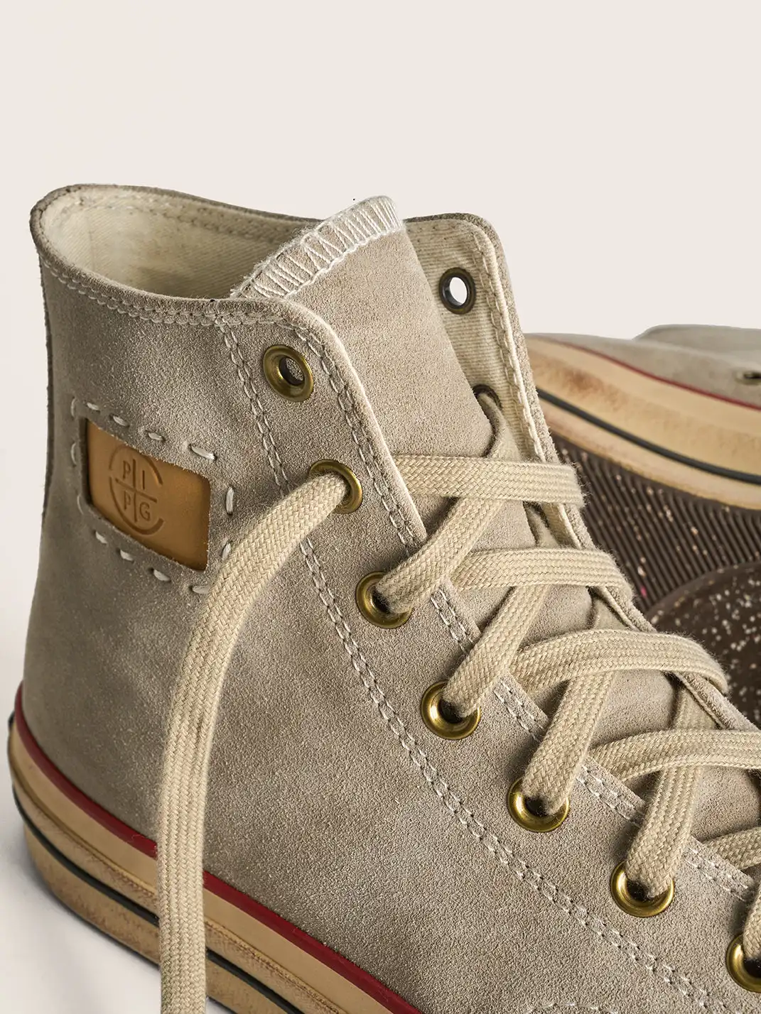 PIPG | Mid-to-High Top Canvas Shoes Made of Cow Suede