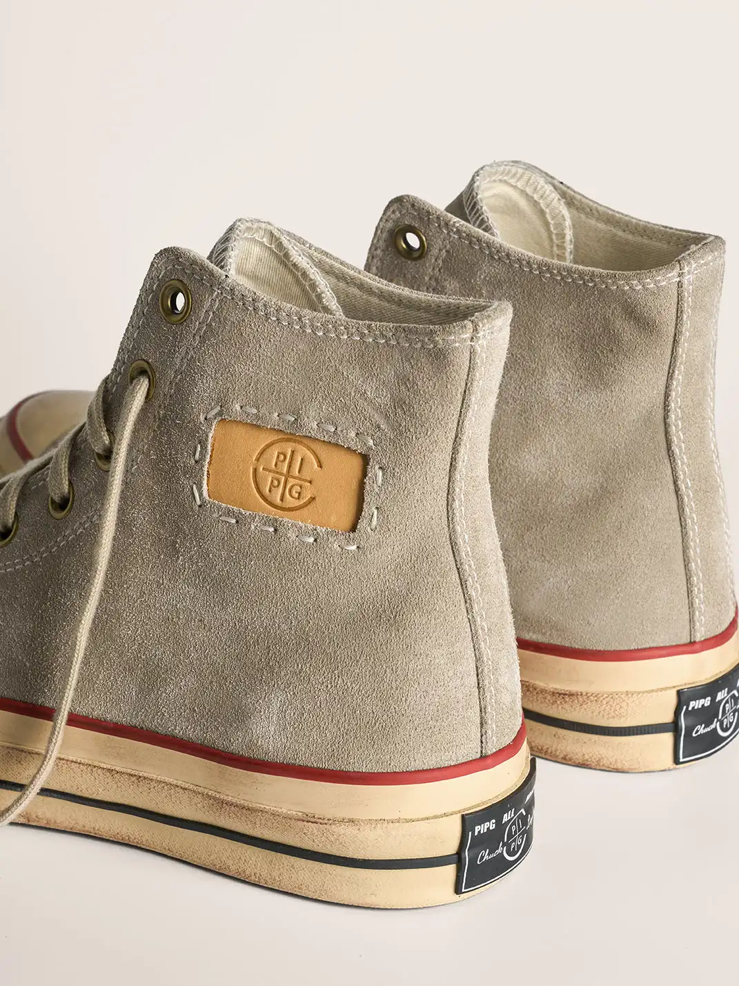 PIPG | Mid-to-High Top Canvas Shoes Made of Cow Suede