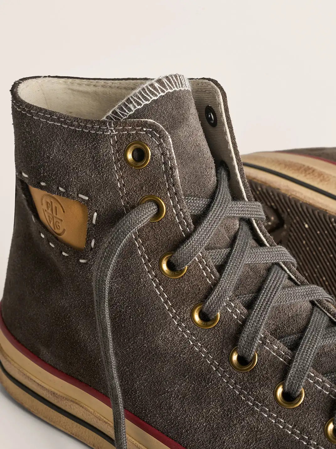 PIPG | Mid-to-High Top Canvas Shoes Made of Cow Suede