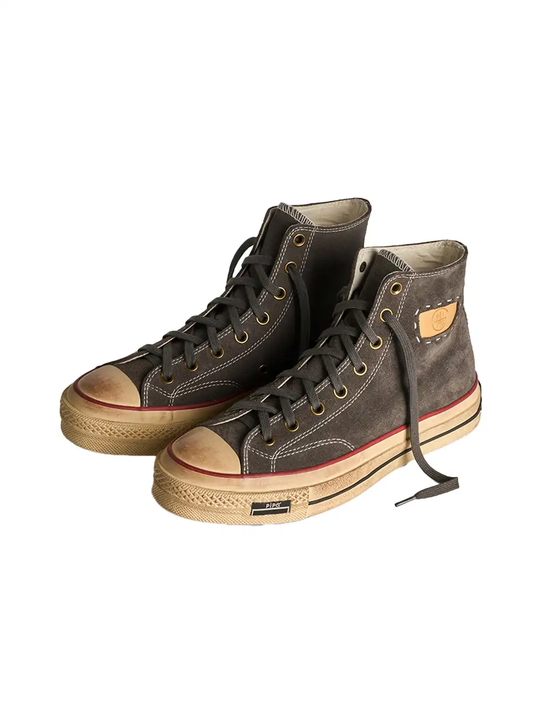 PIPG | Mid-to-High Top Canvas Shoes Made of Cow Suede